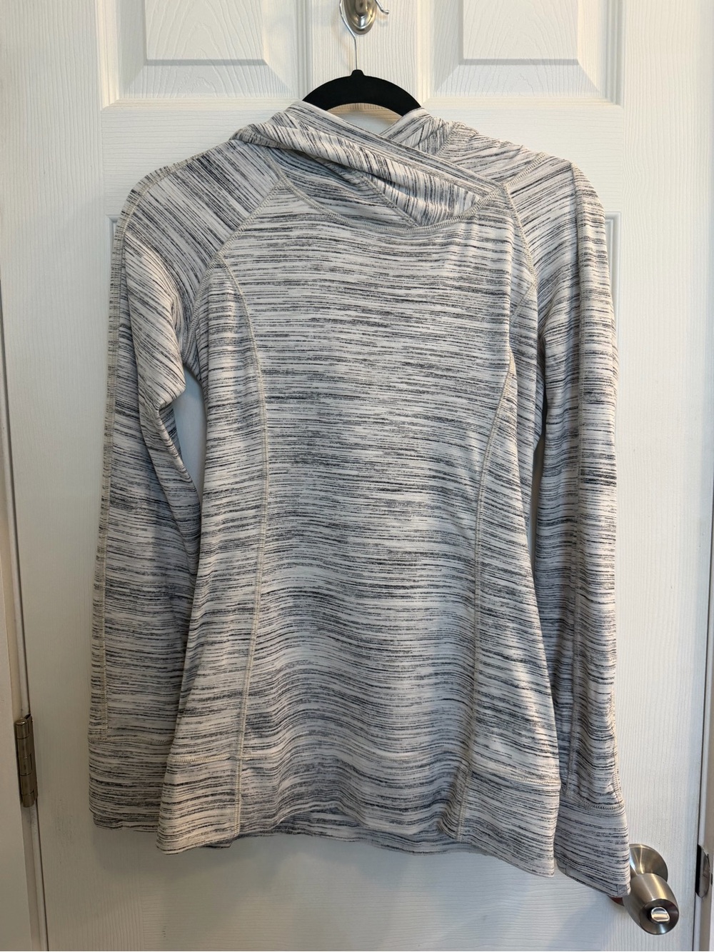 Lululemon Heathered Gray Striped Hoodie Pullover